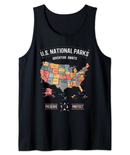 Tank top with National Hiking Day style at Printerval
